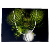 「緑のハート（黒）」 ラージペーパーバッグ (裏面)