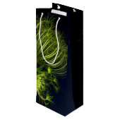 「緑のハート（黒）」 ワインギフトバッグ (裏面アングル)