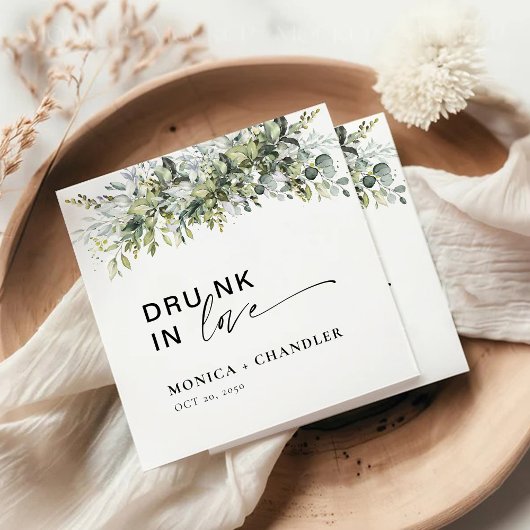 緑のハーバル結婚ズ スクエアペーパーコースター