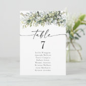 緑のハーブのテーブル番号のシーティングチャート (スタンド正面)