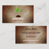 緑のハーブの名刺 名刺 (正面/裏面)