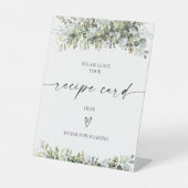 緑のハーブレシピカードサイン 台座サイン (正面)