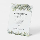 緑のハーブ世代の愛のサイン 台座サイン (正面)