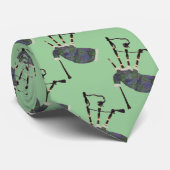 緑のバグパイプ ネクタイ (ロール)