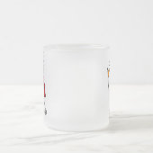 緑のバッグからのパットの沈降 フロストグラスマグカップ (中央)