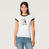 緑のバッグからパットを沈める Tシャツ (正面フル)