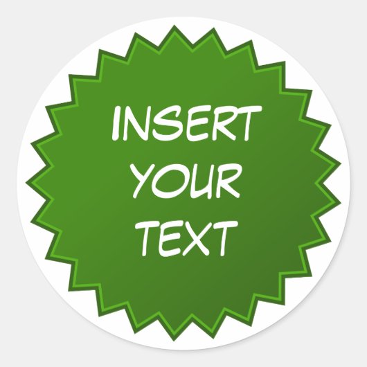 緑のバッジ ラウンドシール (正面)