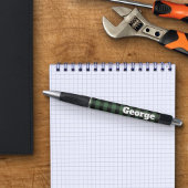 緑のバッファローはっきりしたチェック名(大) ボールペン