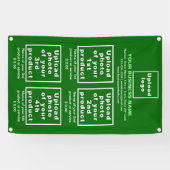 緑のバナーのビジネス製品またはサービス 横断幕 (横)