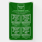 緑のバナーのビジネス製品またはサービス 横断幕 (縦)
