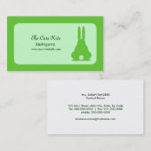 緑のバニー 名刺 (正面/裏面)