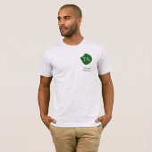 緑のバブルに緑のイニシャルと名前 Tシャツ (正面フル)