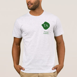 緑のバブルに緑のイニシャルと名前 Tシャツ