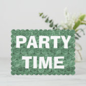 緑のバブルラップの招待 招待状 (スタンド正面)