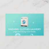 緑のバブル 洗濯 クリーニング 名刺 (正面)