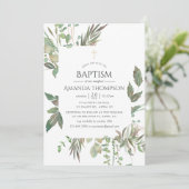 緑のバプテスマまたは《キリスト教》洗礼式や命名式 招待状 (スタンド正面)