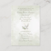 緑のバプテスマ祈の子は記憶カードを渡る 名刺 (裏面)