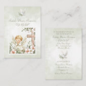 緑のバプテスマ祈の子は記憶カードを渡る 名刺 (正面/裏面)