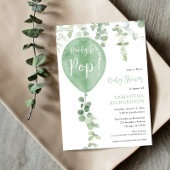 緑のバポップ・アートのロモダンンの赤ちゃんシャワー準備 招待状