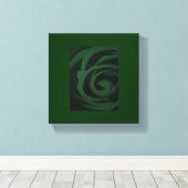 緑のバラキャンバス キャンバスプリント (インサイチュ (ウッドフロア))