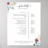 緑のバラサロン価格表ポスター ポスター (正面)