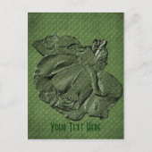 緑のバラフローラカスタマイズ可能なはがき ポストカード (正面)