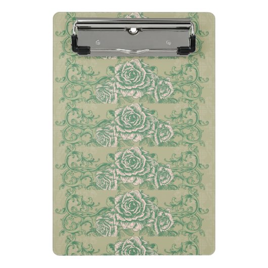 緑のバラミニクリップボード ミニクリップボード (正面)