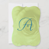 緑のバラ結婚式招待状または色の変更 招待状 (正面)