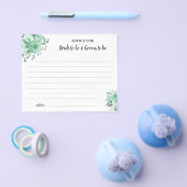 緑のバラ カップルへのアドバイス ブライダルシャワーのカード チラシ (シングル)