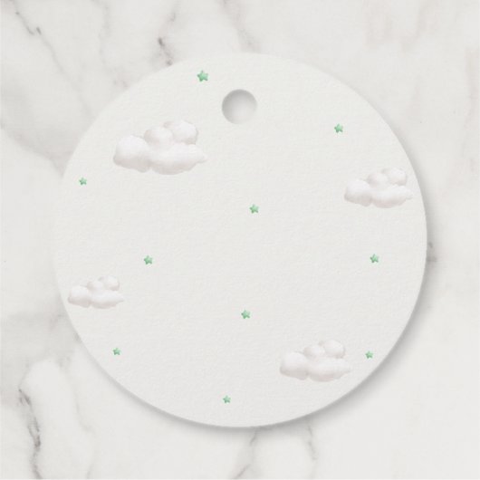 緑のバルーン付きテディベアありがとうございました フェイバータグ (裏面)