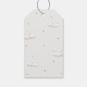 緑のバルーン付きテディベア赤ちゃんシャワー ギフトタグ (裏面)