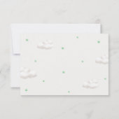 緑のバルーン付きテディベア カード (裏面)