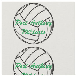 緑のバレーボールのチーム名前 ファブリック