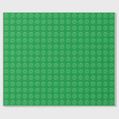 緑のバレーボールパターン包装紙 ラッピングペーパー (フラット)