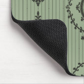 緑のバロック壁紙 マウスパッド (コーナー)