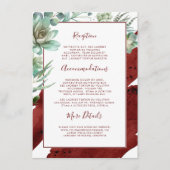 緑のバーガンディの情結婚報を吸い取る エンクロージャーカード (正面)