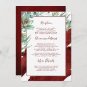 緑のバーガンディの情結婚報を吸い取る エンクロージャーカード (正面/裏面)