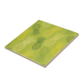 緑のパイナップル輪郭パターン タイル (側面)