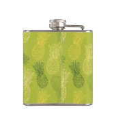 緑のパイナップル輪郭パターン フラスク (裏面)