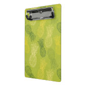 緑のパイナップル輪郭パターン ミニクリップボード (アングル2)