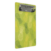 緑のパイナップル輪郭パターン ミニクリップボード (アングル)
