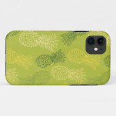 緑のパイナップル輪郭パターン Case-Mate iPhoneケース (裏面(横))