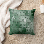 緑のパズル クッション (ブランケット)