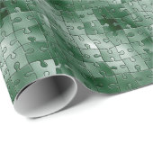 緑のパズル ラッピングペーパー (ロールコーナー)