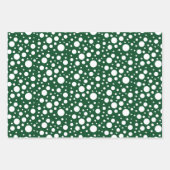 緑のパターンの折り返し紙シートセット ラッピングペーパーシート (正面3)
