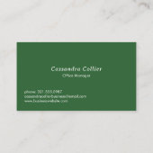 緑のパターンモダン 名刺 (裏面)