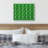 緑のパターン キャンバスプリント (インサイチュ (寝室))