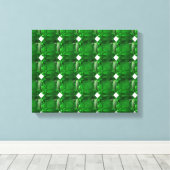 緑のパターン キャンバスプリント (インサイチュ (ウッドフロア))