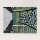 緑のパターン ジグソーパズル (横)