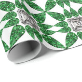 緑のパターン ラッピングペーパー (ロールコーナー)